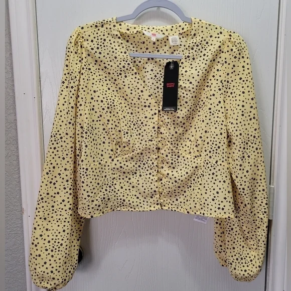LEVI'S SOPHIA PUFF SLEEVE TOP NWT XL - Picture 3 of 10